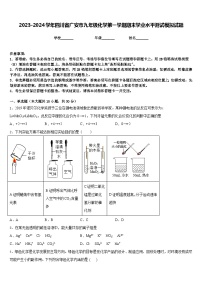 2023-2024学年四川省广安市九年级化学第一学期期末学业水平测试模拟试题含答案