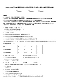 2023-2024学年安徽省枞阳县九年级化学第一学期期末学业水平测试模拟试题含答案