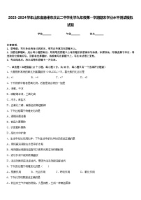 2023-2024学年山东省德州市庆云二中学化学九年级第一学期期末学业水平测试模拟试题含答案