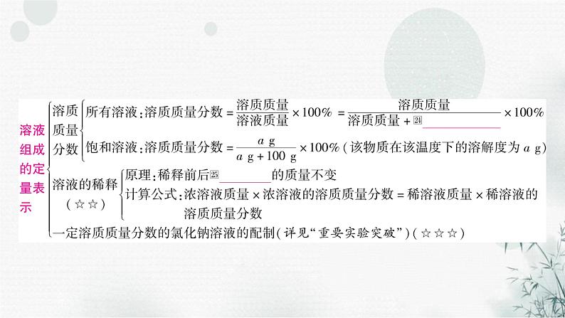 鲁教版中考化学复习第三单元溶液第一节溶液及溶质质量分数课件04