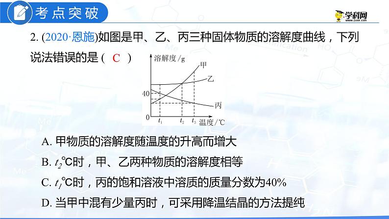 专题09 溶解度曲线与溶液的稀释（复习课件）-2022年中考化学二轮复习讲练测第8页