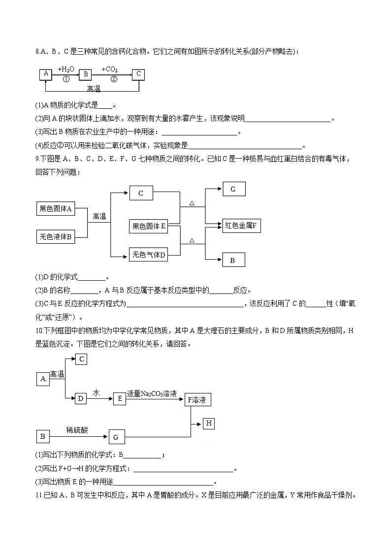 专项11 推断题-2023年中考化学二轮复习核心考点专项提优拓展训练（原卷版） 第3页