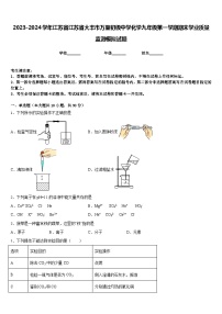 2023-2024学年江苏省江苏省大丰市万盈初级中学化学九年级第一学期期末学业质量监测模拟试题含答案