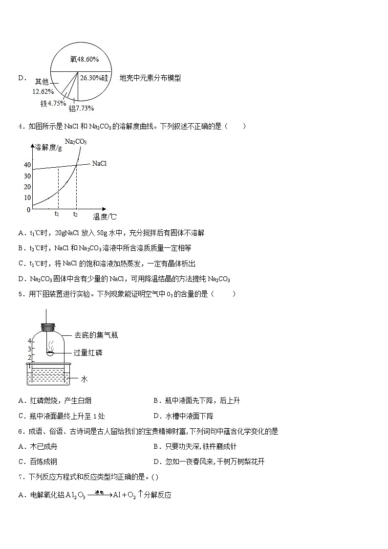 2023-2024学年江苏省江阴市长寿中学九年级化学第一学期期末调研试题含答案第2页