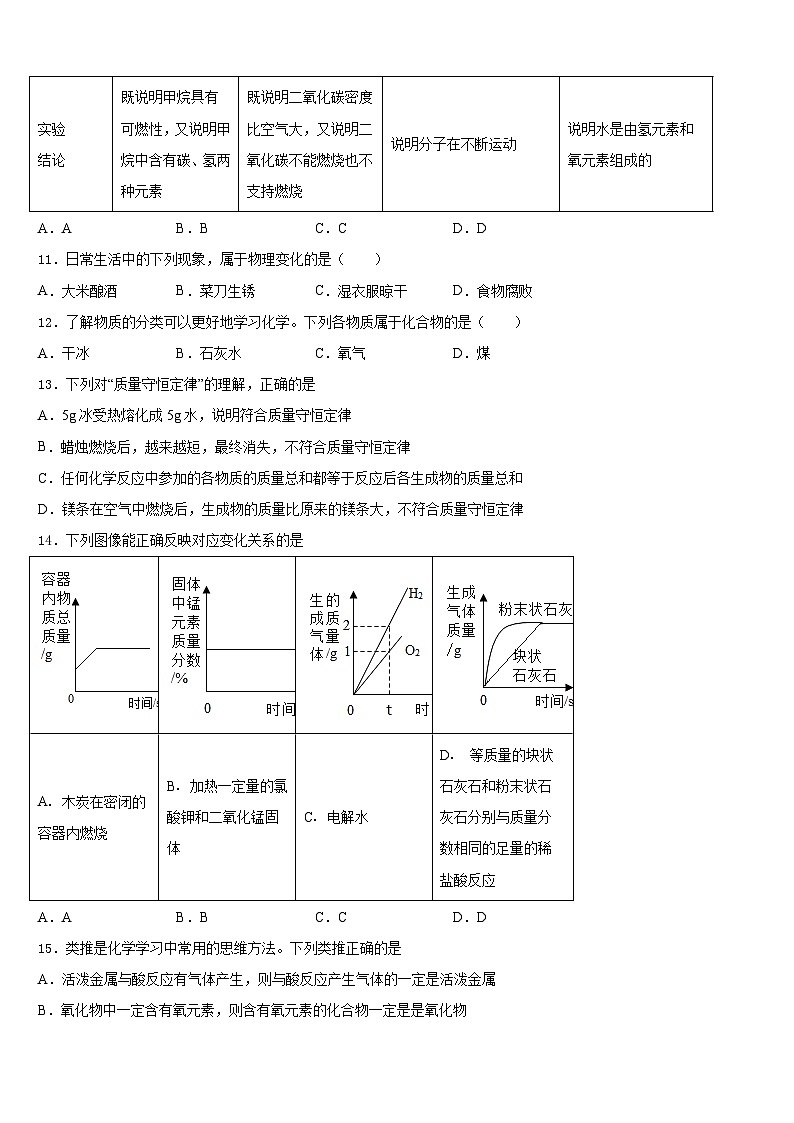 2023-2024学年江苏省无锡市积余教育集团化学九上期末检测试题含答案第3页