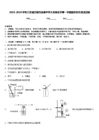 2023-2024学年江苏省无锡市金星中学九年级化学第一学期期末综合测试试题含答案