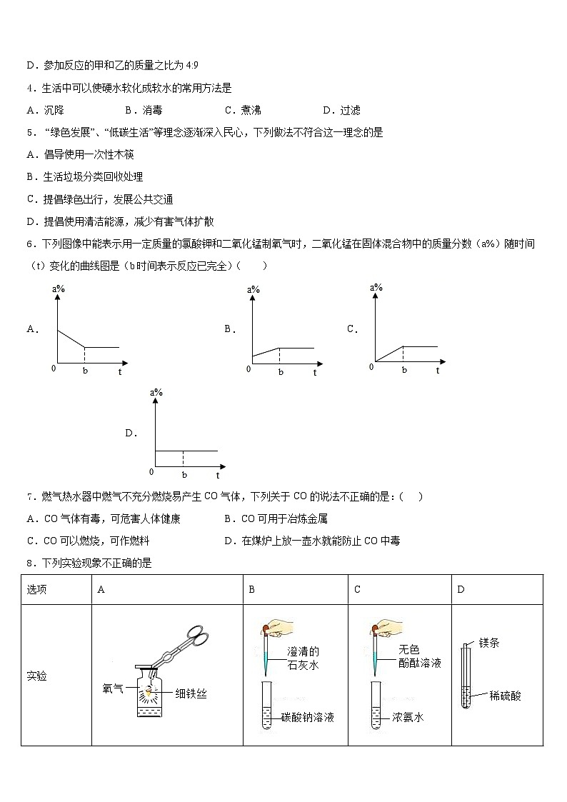 2023-2024学年江苏省无锡新区六校联考九上化学期末联考试题含答案第2页