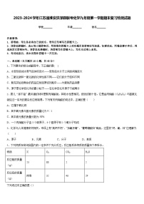 2023-2024学年江苏省淮安洪泽县联考化学九年级第一学期期末复习检测试题含答案