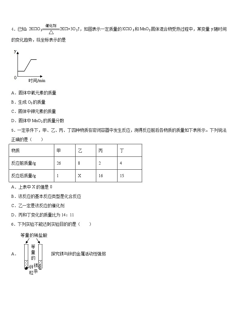 2023-2024学年江苏省淮安市洪泽区教育联盟学校化学九年级第一学期期末经典模拟试题含答案02