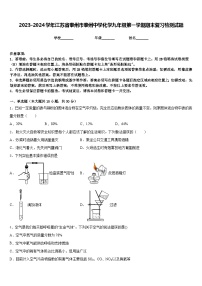 2023-2024学年江苏省泰州市泰州中学化学九年级第一学期期末复习检测试题含答案