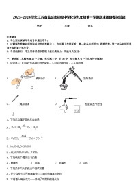 2023-2024学年江苏省盐城市初级中学化学九年级第一学期期末调研模拟试题含答案