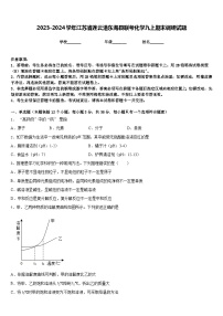 2023-2024学年江苏省连云港东海县联考化学九上期末调研试题含答案