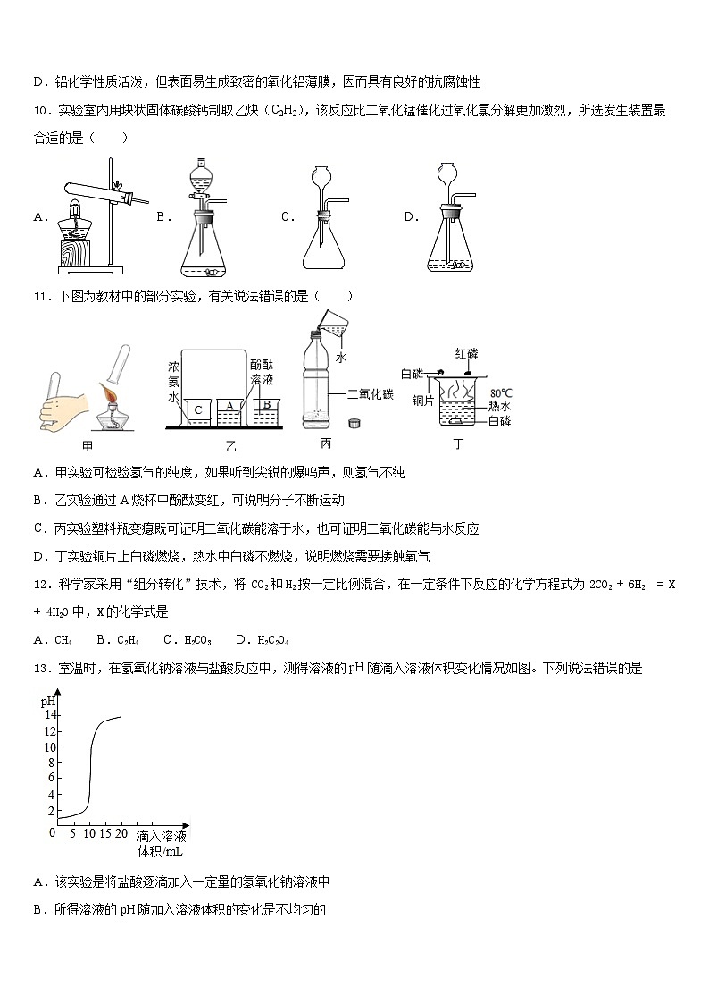 2023-2024学年江苏省苏州工业园区化学九上期末统考试题含答案第3页