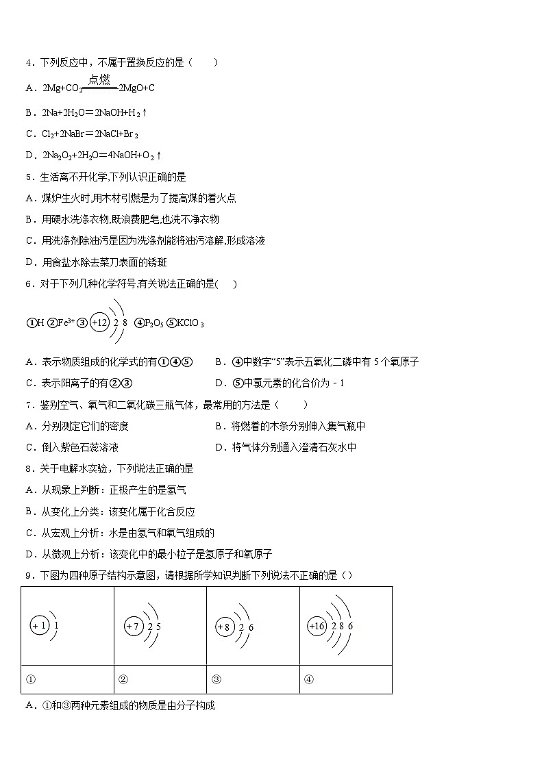 2023-2024学年江苏省苏州市名校化学九上期末质量检测试题含答案第2页