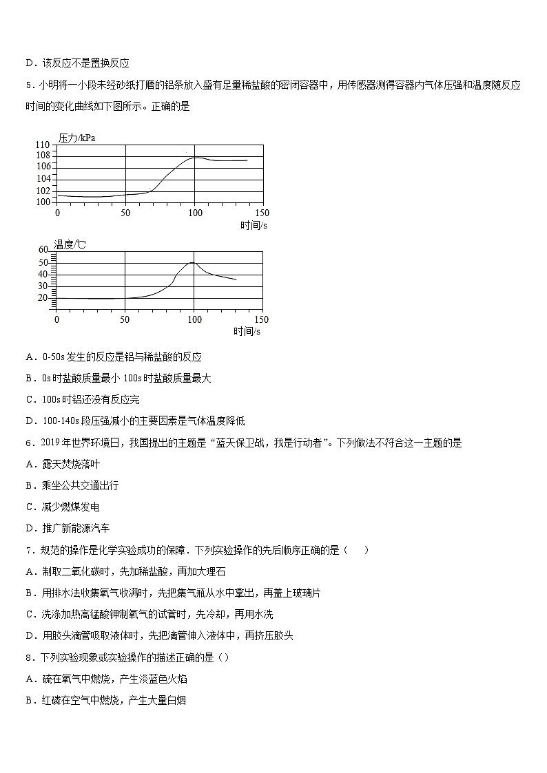 2023-2024学年江苏省苏州市张家港二中学九上化学期末考试试题含答案第2页