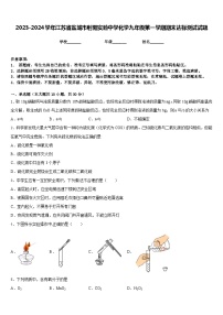 2023-2024学年江苏省盐城市射阳实验中学化学九年级第一学期期末达标测试试题含答案