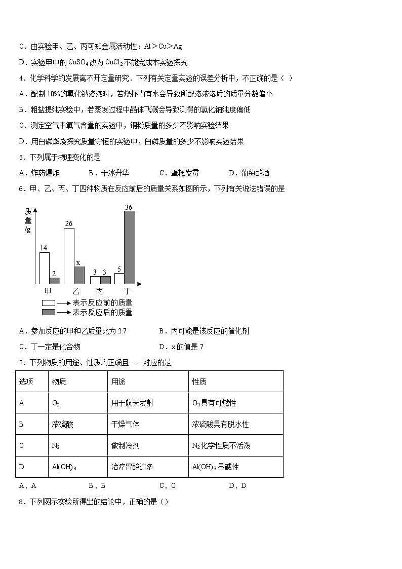 2023-2024学年江苏省镇江市外国语学校九上化学期末复习检测试题含答案02