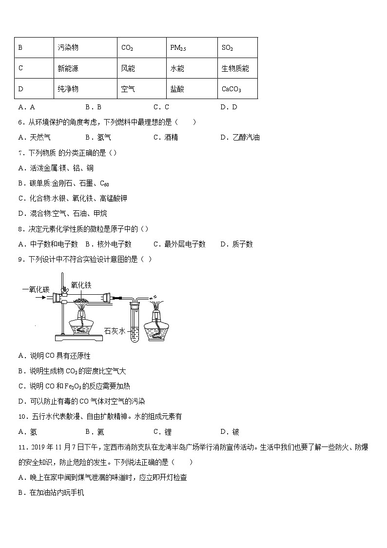 2023-2024学年江西省德安县塘山中学化学九上期末调研试题含答案第2页