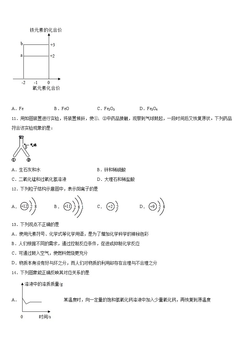 2023-2024学年河北唐山市龙华中学九上化学期末检测模拟试题含答案第3页