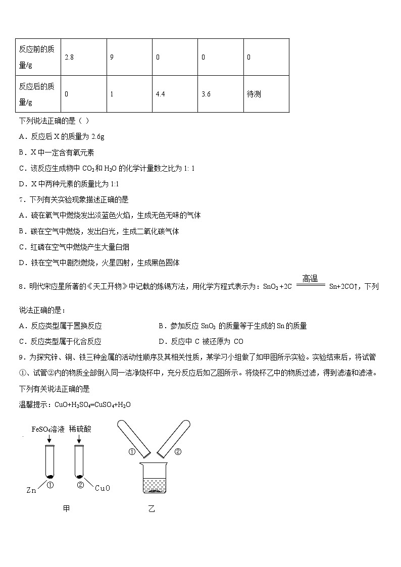 2023-2024学年河北省沙河市九上化学期末学业质量监测试题含答案第2页