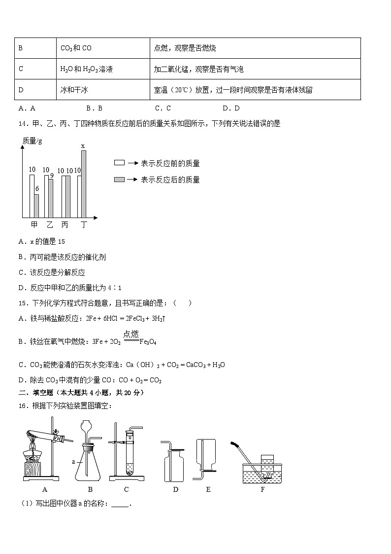 2023-2024学年江西省赣州市大余县九上化学期末质量检测试题含答案第3页