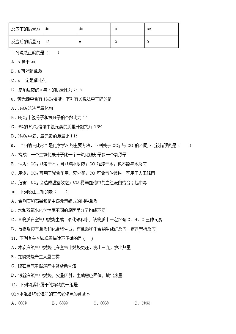 2023-2024学年河北省唐山丰南区六校联考化学九年级第一学期期末复习检测试题含答案第2页