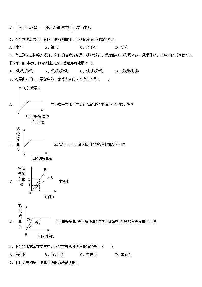 2023-2024学年河北省南宫市奋飞中学化学九上期末联考试题含答案第2页