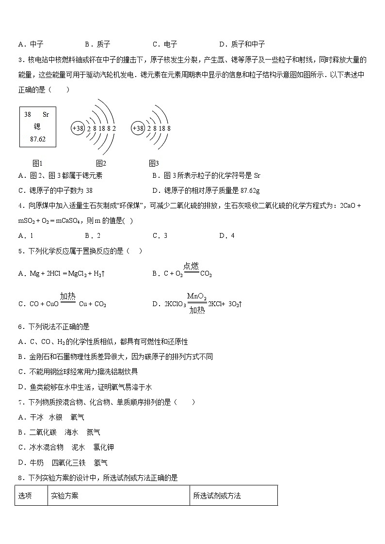 2023-2024学年河北省霸州市化学九上期末质量跟踪监视试题含答案02