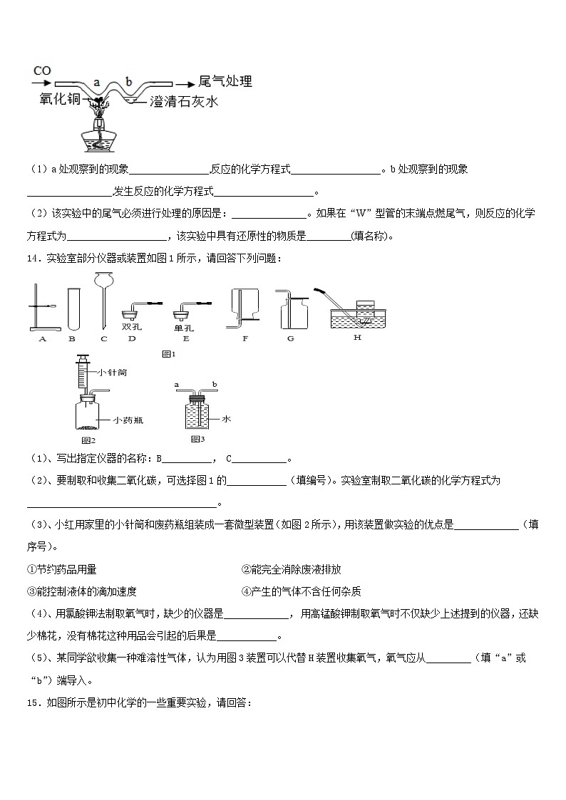 2023-2024学年河南省兰考县化学九年级第一学期期末达标检测试题含答案03