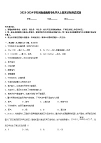 2023-2024学年河南省南阳市化学九上期末达标测试试题含答案