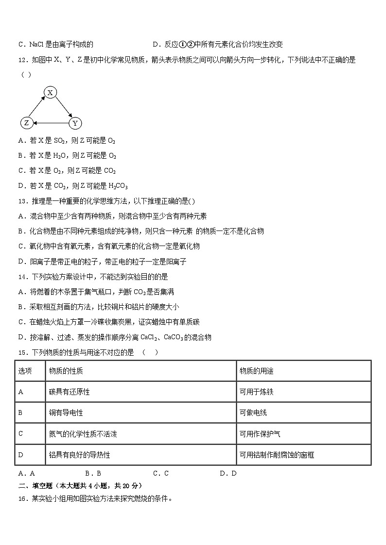 2023-2024学年河南省商丘市九上化学期末达标检测试题含答案第3页