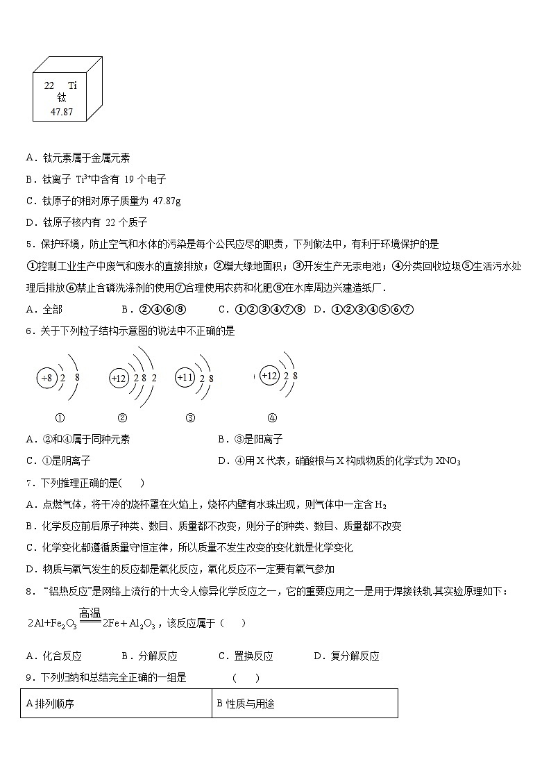 2023-2024学年河南省商丘柘城县联考九上化学期末调研试题含答案第2页