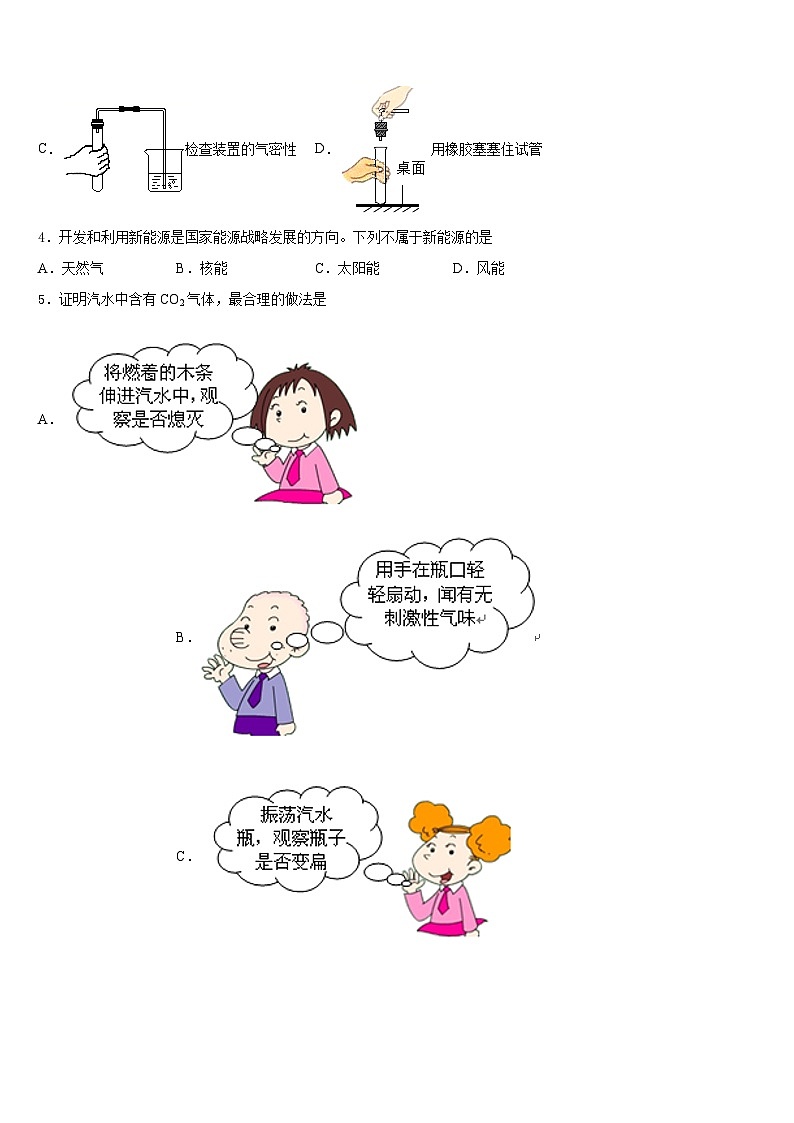 2023-2024学年河南省焦作市九年级化学第一学期期末学业质量监测模拟试题含答案第2页