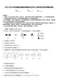 2023-2024学年河南省郑州枫杨外国语学校化学九上期末教学质量检测模拟试题含答案