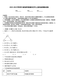 2023-2024学年浙江省杭州市西湖区化学九上期末监测模拟试题含答案