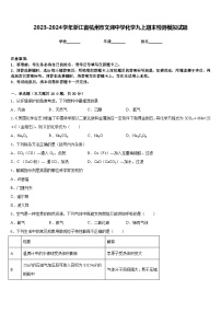 2023-2024学年浙江省杭州市文澜中学化学九上期末检测模拟试题含答案