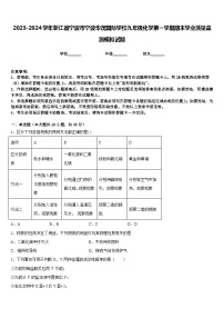 2023-2024学年浙江省宁波市宁波华茂国际学校九年级化学第一学期期末学业质量监测模拟试题含答案