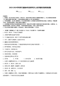 2023-2024学年浙江省温岭市实验学校九上化学期末质量检测试题含答案