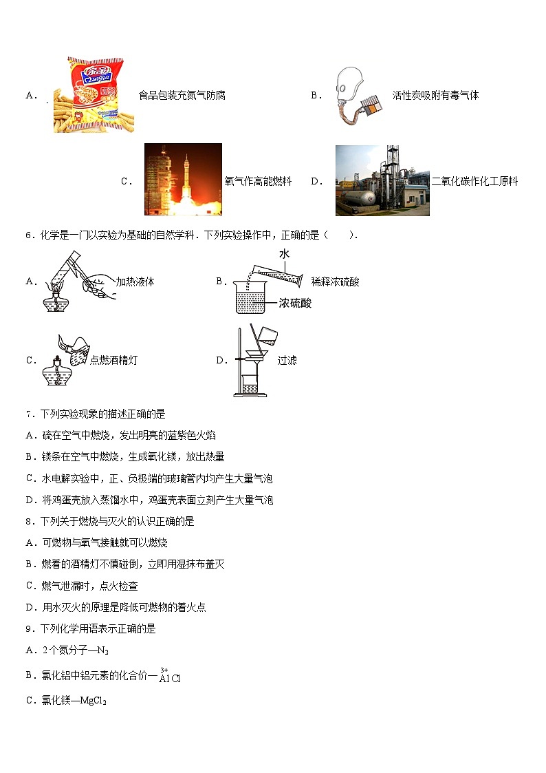 2023-2024学年海南省三亚市妙联学校化学九上期末复习检测试题含答案第2页