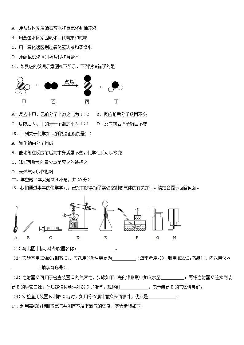 2023-2024学年海南省文昌市罗峰中学化学九年级第一学期期末统考试题含答案03
