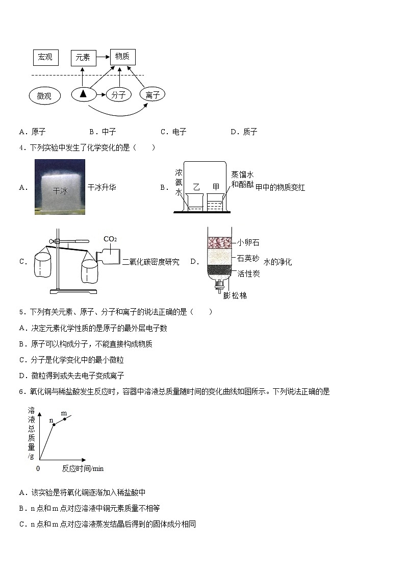 2023-2024学年浙江省苍南县化学九年级第一学期期末质量检测模拟试题含答案02