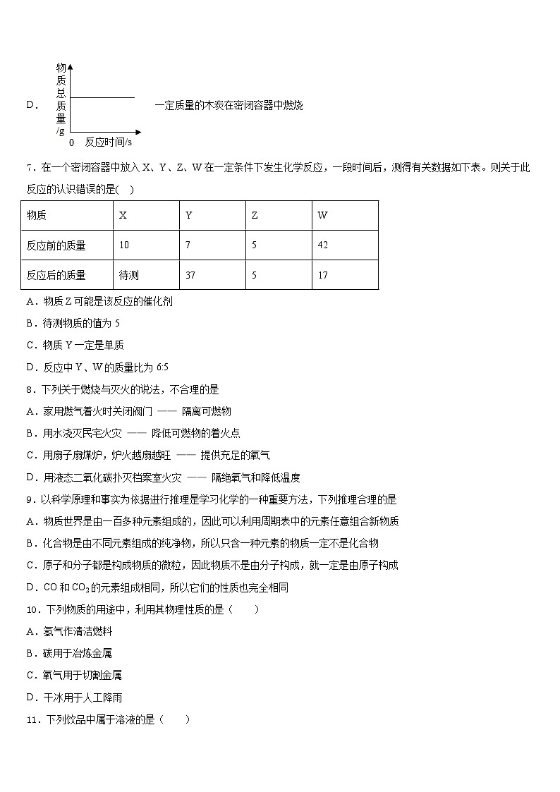 2023-2024学年浙江省温州市翔升化学九上期末达标检测模拟试题含答案第3页