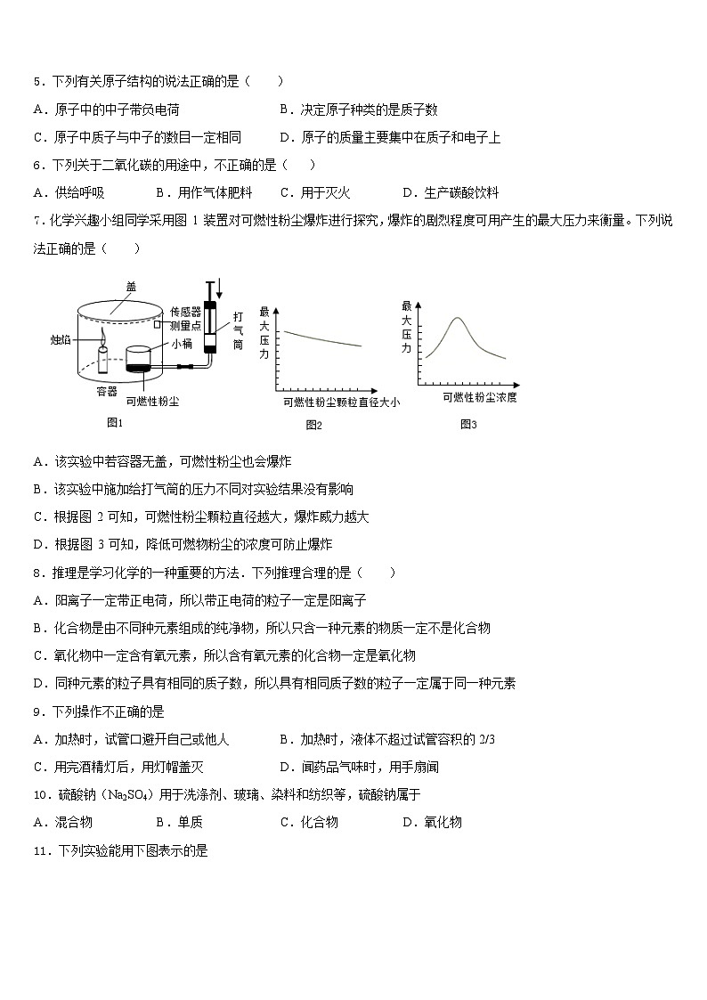 2023-2024学年淄博市重点中学九年级化学第一学期期末经典模拟试题含答案第3页