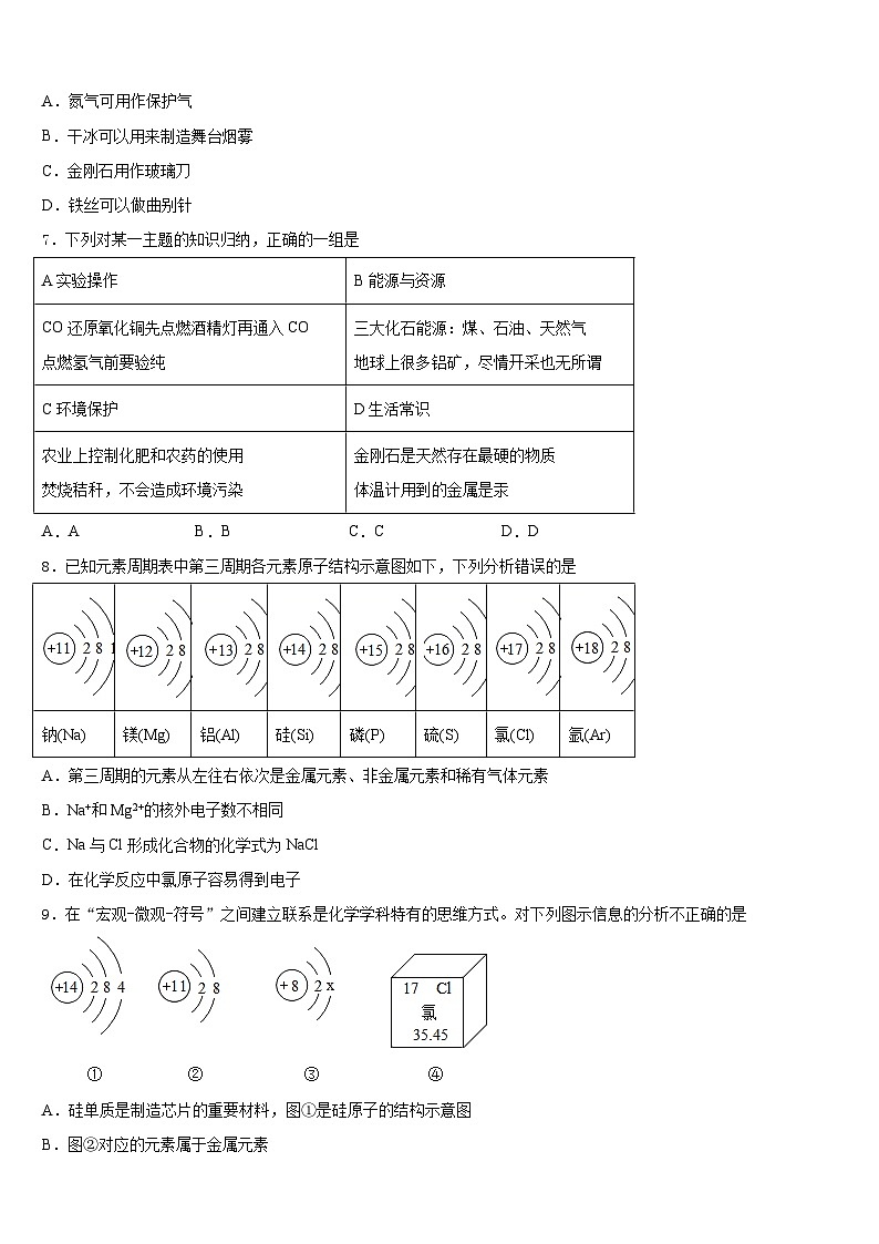 2023-2024学年湖北省枣阳市吴店镇清潭第一中学化学九上期末经典模拟试题含答案第2页