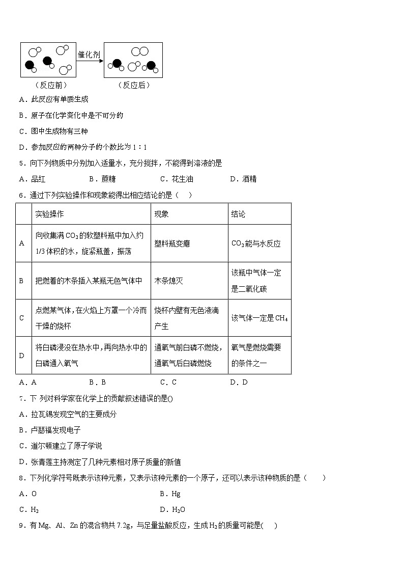 2023-2024学年湖北省通城市隽水镇南门中学化学九上期末质量跟踪监视试题含答案第2页