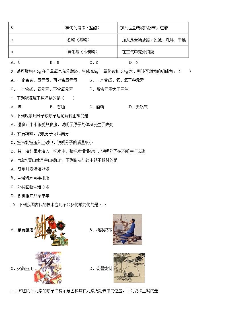 2023-2024学年湖北省武汉洪山区五校联考化学九年级第一学期期末教学质量检测试题含答案第2页