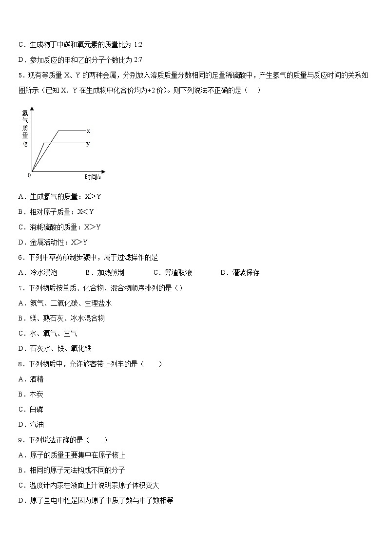 2023-2024学年湖北省襄阳市老河口市九上化学期末经典试题含答案第2页