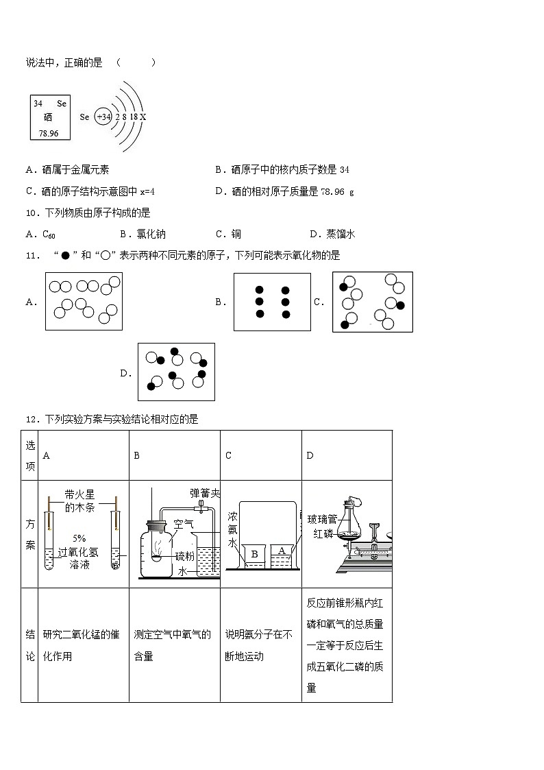 2023-2024学年湖北省黄冈市麻城市九上化学期末考试模拟试题含答案第3页