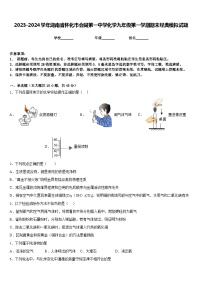 2023-2024学年湖南省怀化市会同第一中学化学九年级第一学期期末经典模拟试题含答案