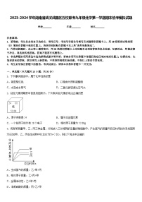 2023-2024学年湖南省武汉武昌区五校联考九年级化学第一学期期末统考模拟试题含答案